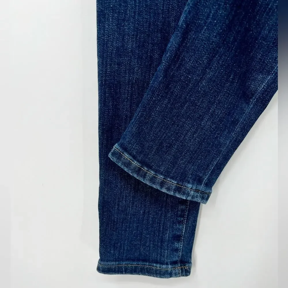 Joe’s Jeans Rolled Crop Leanne Lae Distressed Stretch Blue Medium Wash Zip 26